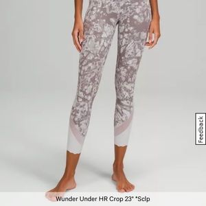 Lululemon Athletica Wunder Under crops, scalloped size 4